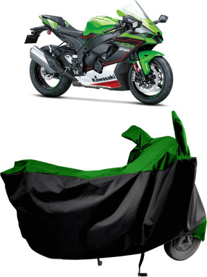 Amexride Two Wheeler Cover for Kawasaki(Ninja ZX 10R, Green)