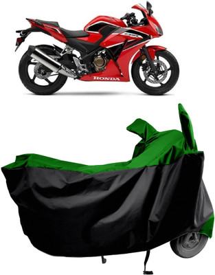 Amexride Two Wheeler Cover for Honda(CBR300R BS6, Green)