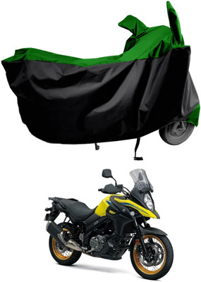 Amexride Two Wheeler Cover for Suzuki(V Strom 650, Green)