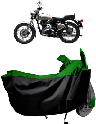 Amexride Two Wheeler Cover for Royal Enfield(Bullet Electra Twinspark, Green)