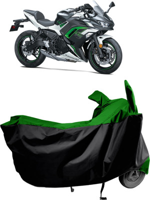 Amexride Two Wheeler Cover for Kawasaki(Ninja 650 BS6, Green)