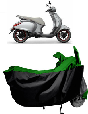 Amexride Two Wheeler Cover for Bajaj(Urbanite Chetak BS6, Green)