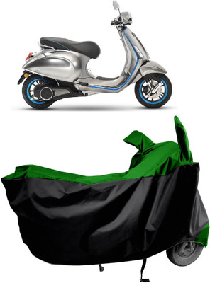Amexride Two Wheeler Cover for Vespa(Piaggio Elettrica BS6, Green)
