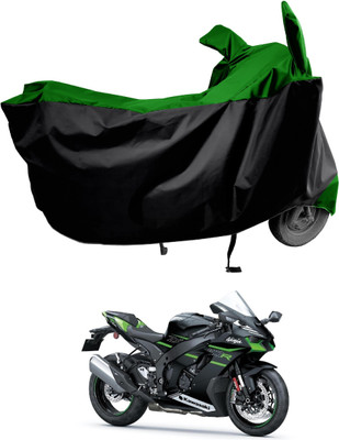 Amexride Two Wheeler Cover for Kawasaki(Ninja ZX 10R BS6, Green)