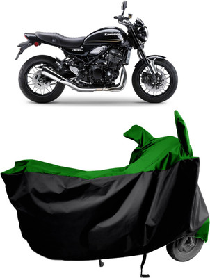 Amexride Two Wheeler Cover for Kawasaki(Z900RS BS6, Green)