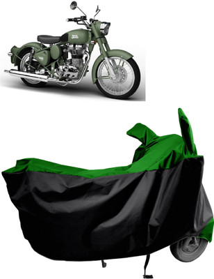 Amexride Two Wheeler Cover for Royal Enfield(Battle Green, Green)