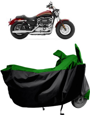Amexride Two Wheeler Cover for Harley Davidson(1200 Custom, Green)