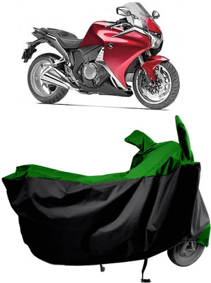 Amexride Two Wheeler Cover for Honda(VFR 1200F, Green)