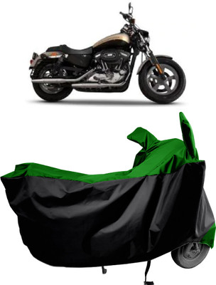 Amexride Two Wheeler Cover for Harley Davidson(XL 1200, Green)