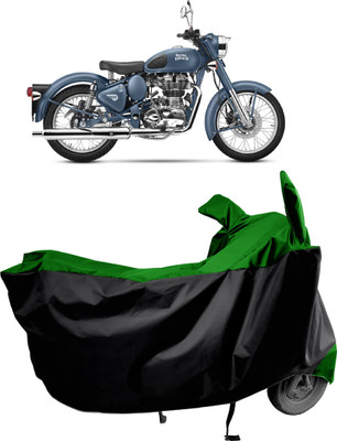 Amexride Two Wheeler Cover for Royal Enfield(Classic Squadron, Green)
