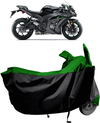Amexride Two Wheeler Cover for Kawasaki(Ninja ZX-10R SE, Green)