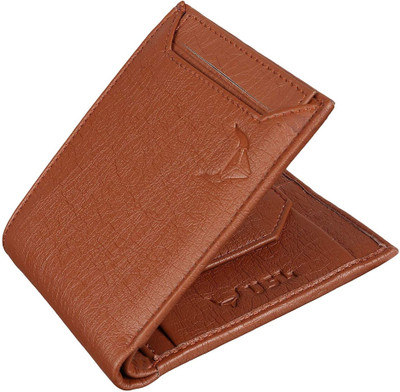 USL Men Casual Tan Artificial Leather Wallet(10 Card Slots)