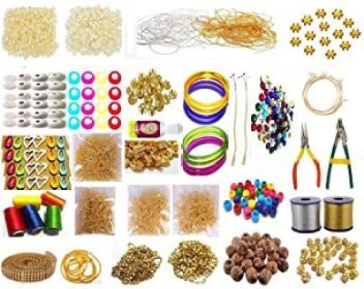 CRAFTLOVE Multicolour Silk Thread Jewellery Making Kit - Set of 31