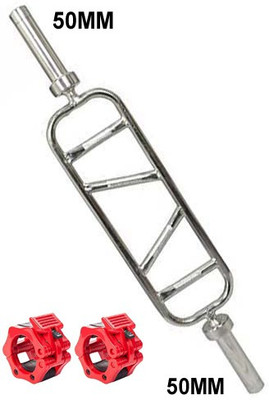 HACKERX Olympic Box Barbell Heavy 30 mm Internal Dia 50mm Outer Dia With Clamp Weight Lifting Bar