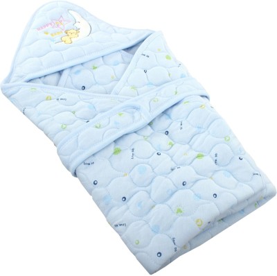 DREAM CHOICE Embroidered Crib Crib Baby Blanket for  Mild Winter(Cotton, Blue)