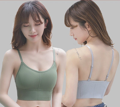 Vinbila Women Sports Lightly Padded Bra(Green, Grey)