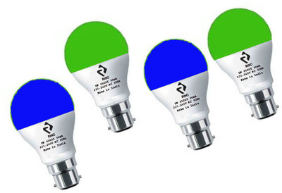 rino 9 W Basic Standard B22 LED Bulb(Multicolor, Pack of 4)