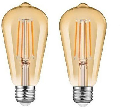 Zingy 4 W Basic Round E27 LED Bulb(Yellow, Pack of 2)