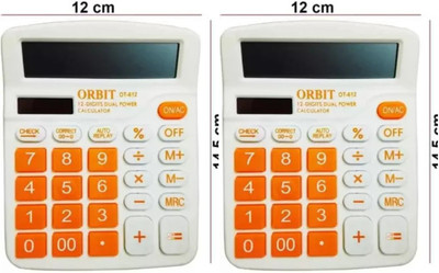 german valley A Superb and Stylish Quality Calculator Combo Orbit 612 Orange Pack Of 2 Orbit 612 Orange Pack Of 2 Basic  Calculator(12 Digit)