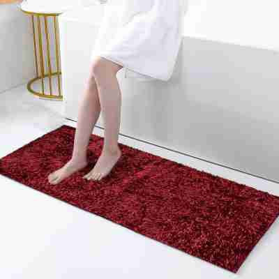 NAETRI Red Polyester Runner(2 ft,  X 5 ft, Rectangle)