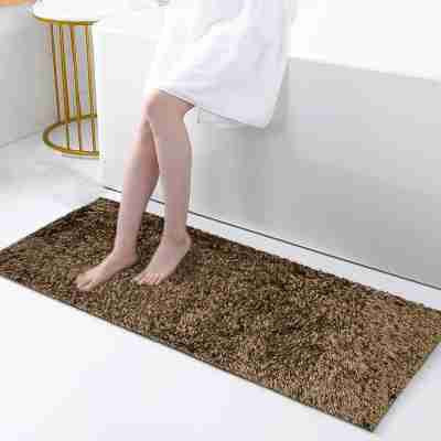 NAETRI Brown Polyester Runner(2 ft,  X 5 ft, Rectangle)