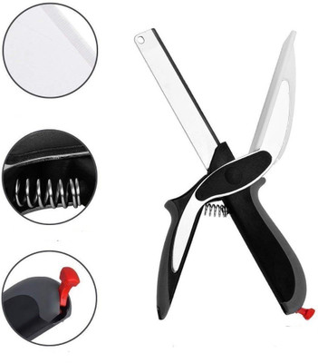 Gajdant Mart Clever Cutter 2in1 Food Chopper Multi Function Kitchen Vegetable Scissors Cutter Vegetable Chopper(1 Clever Cutter)