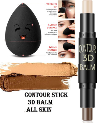 KAIASHA 2 IN 1 BB HIGHLIGHT AND 3D CONTOUR BALM STICK .blender for face makeup combo(2 Items in the set)