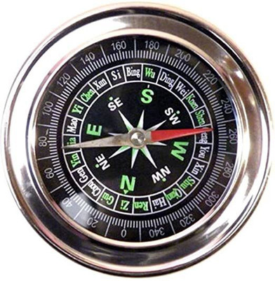 SHYAM SPARES Compass Stainless Steel Directional Military Magnetic Compass(7.3 cm) for Travel Compass(Brown)