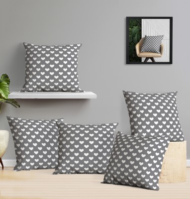 OASIS Cotton Cushions Cover(Pack of 5, 40 cm*40 cm, Grey)