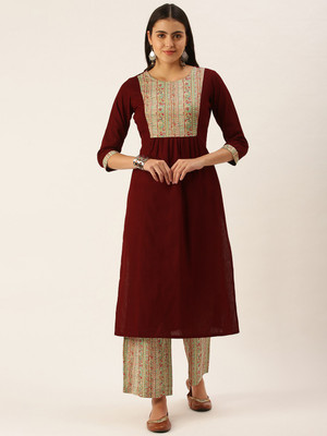 Fourleaf Women Kurta Palazzo Set