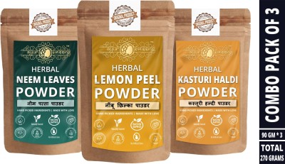 Ayur Blessing Lemon Peel, Neem Leaves and Kasturi Haldi Powder(270 g)