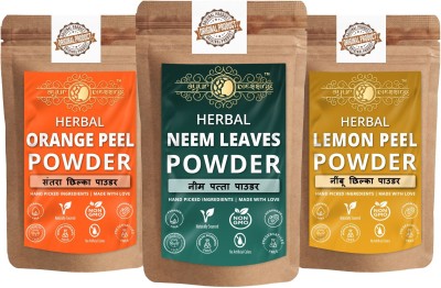 Ayur Blessing Neem Leaves, Orange Peel and Lemon Peel Powder, Skin Care Combo(270 g)