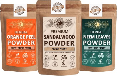 Ayur Blessing Sandalwood, Orange Peel and Neem Leaves Powder, Skin Care Combo(270 g)