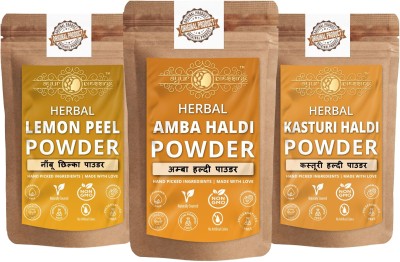 Ayur Blessing Amba Haldi, Lemon Peel and Kasturi Haldi Powder, Skin Care Combo(270 g)