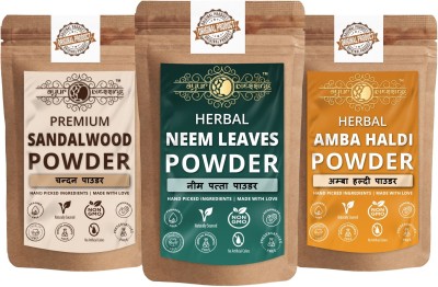 Ayur Blessing Neem Leaves, Sandalwood and Amba Haldi Powder, Skin Care Combo(270 g)