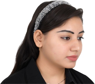 NNR CRYSTAL BROAD Hair Band(Silver)