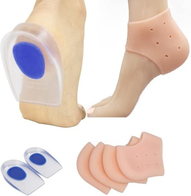 Navya Export Silicone Gel Heel Cups and Heel Pad - Shoe Inserts Heel Support(Multicolor)