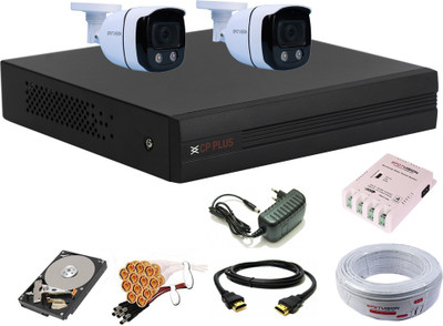 CP PLUS 4 Channal HD DVR 1080p,Bullet HD Color Camera 2.4 MP 2Pcs,500 GB Hard Disk, Security Camera(500 GB, 4 Channel)