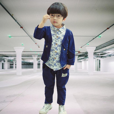 STAR WORLD Baby Boys Party(Festive) Jacket Pant(blue)