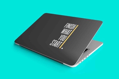 You Are Awesome YAA - Finish What You Start Quotes Design Double Layered Laptop Skin (15.6inch) Vinyl Laptop Decal 15.6