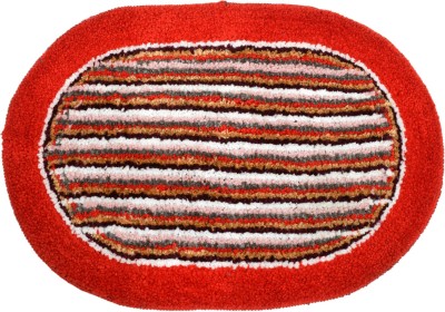 KUBER INDUSTRIES Cotton Door Mat(Red, Free)