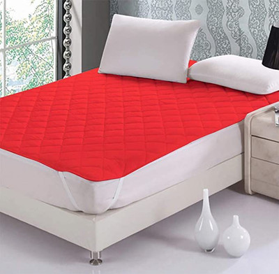 Relaxfeel Elastic Strap Queen Size Waterproof Mattress Cover(Red)