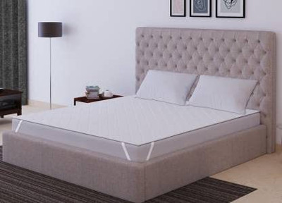 JP SHINE Elastic Strap Double Size Stretchable, Waterproof Mattress Cover(White)