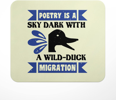 LASTWAVE Poetry is a sky dark with a wild-duck migration, Graphic Printed Non Slip Base Mousepad(Multicolor)