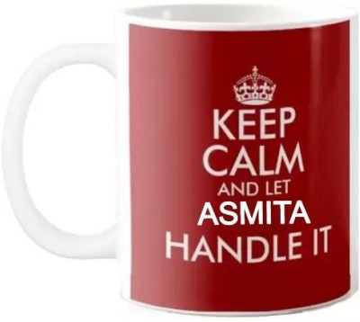 GNS Keep Calm and Let Asmita Handle the Situation 001 Ceramic Coffee Mug(325 ml)