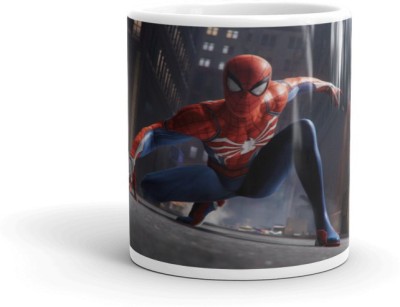 Mr UVD Spiderman Home Coming Design Graphical Printed Premium Quality Ceramic Coffee Mug(350 ml)