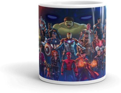 Mr UVD Heros Teams Design Graphical Printed Premium Quality Ceramic Coffee Mug(350 ml)