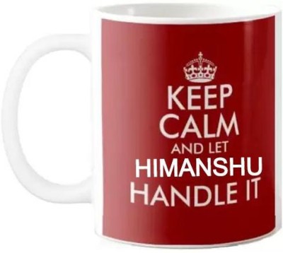 GNS Keep Calm and Let Himanshu Handle the Situation 001 Ceramic Coffee Mug(325 ml)