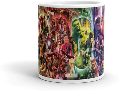 Mr UVD Hulk Iron Man Captain America Design Graphical Printed Premium Quality Ceramic Coffee Mug(350 ml)
