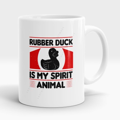 LASTWAVE Rubber duck is my spirit animal, Graphic Printed Premium 11Oz | Gift for Mom Ceramic Coffee Mug(325 ml)